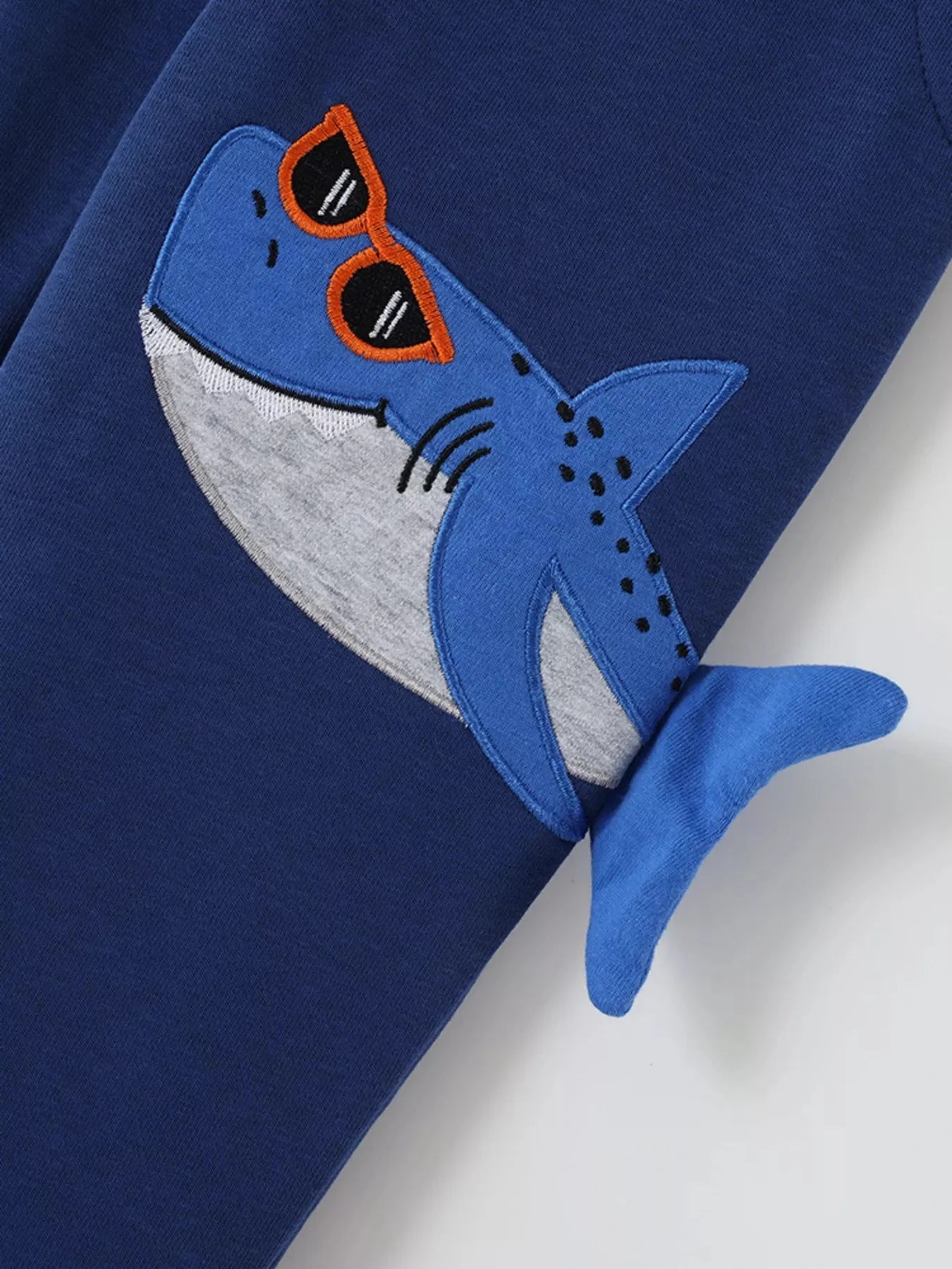 Children's Shark Applique Joggers - 2Y - 8Y