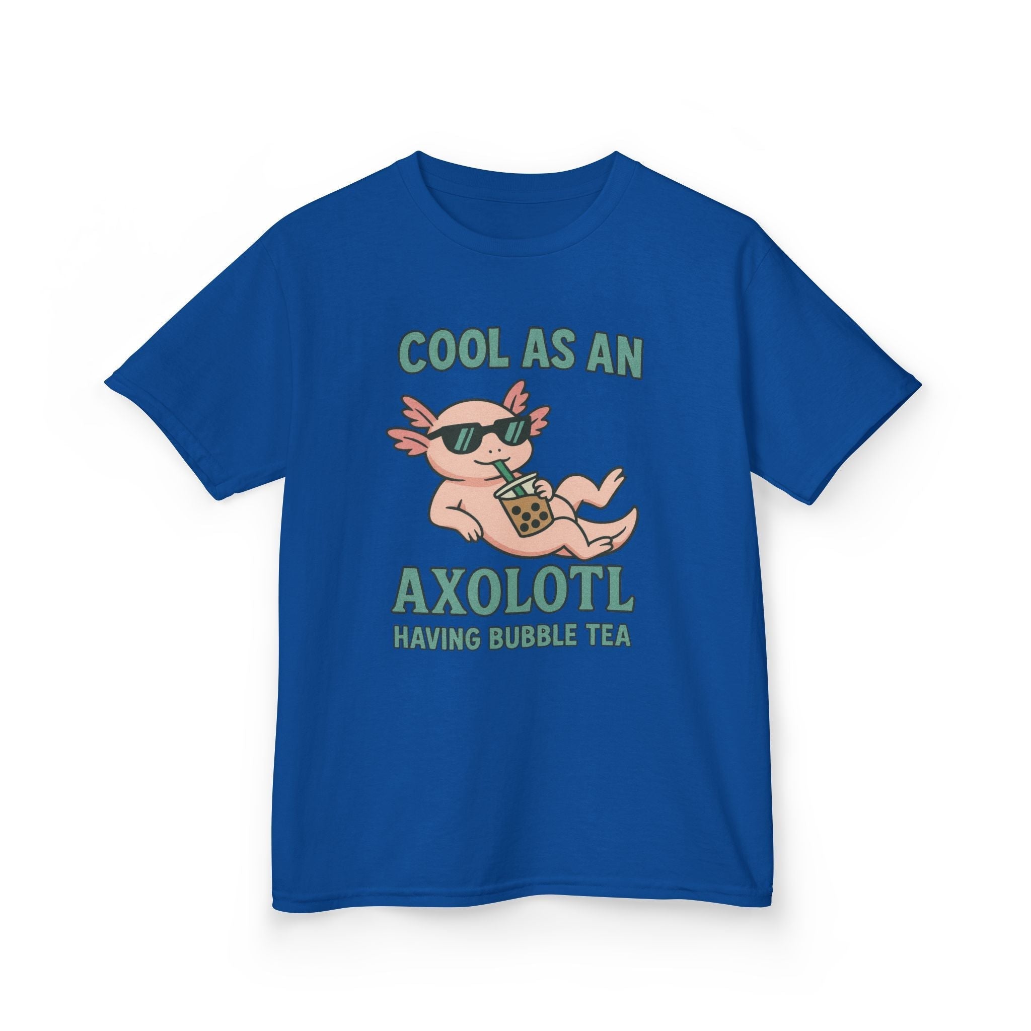Cool Axolotl and Bubble Tea Kids Tee