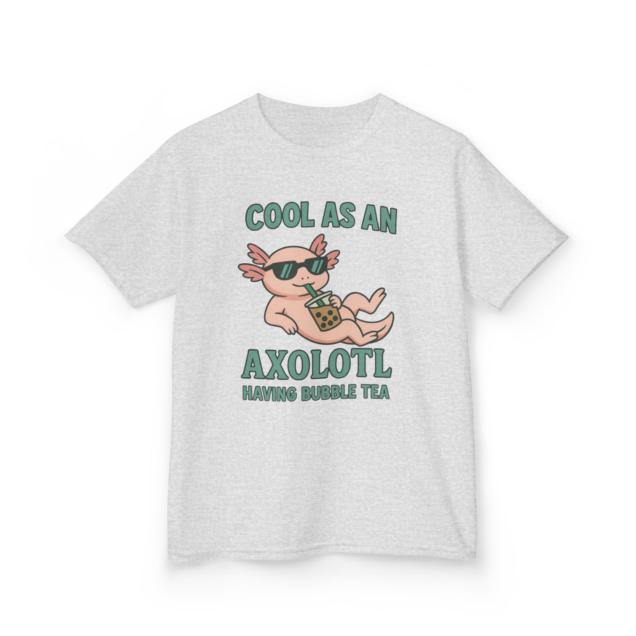 Cool Axolotl and Bubble Tea Kids Tee