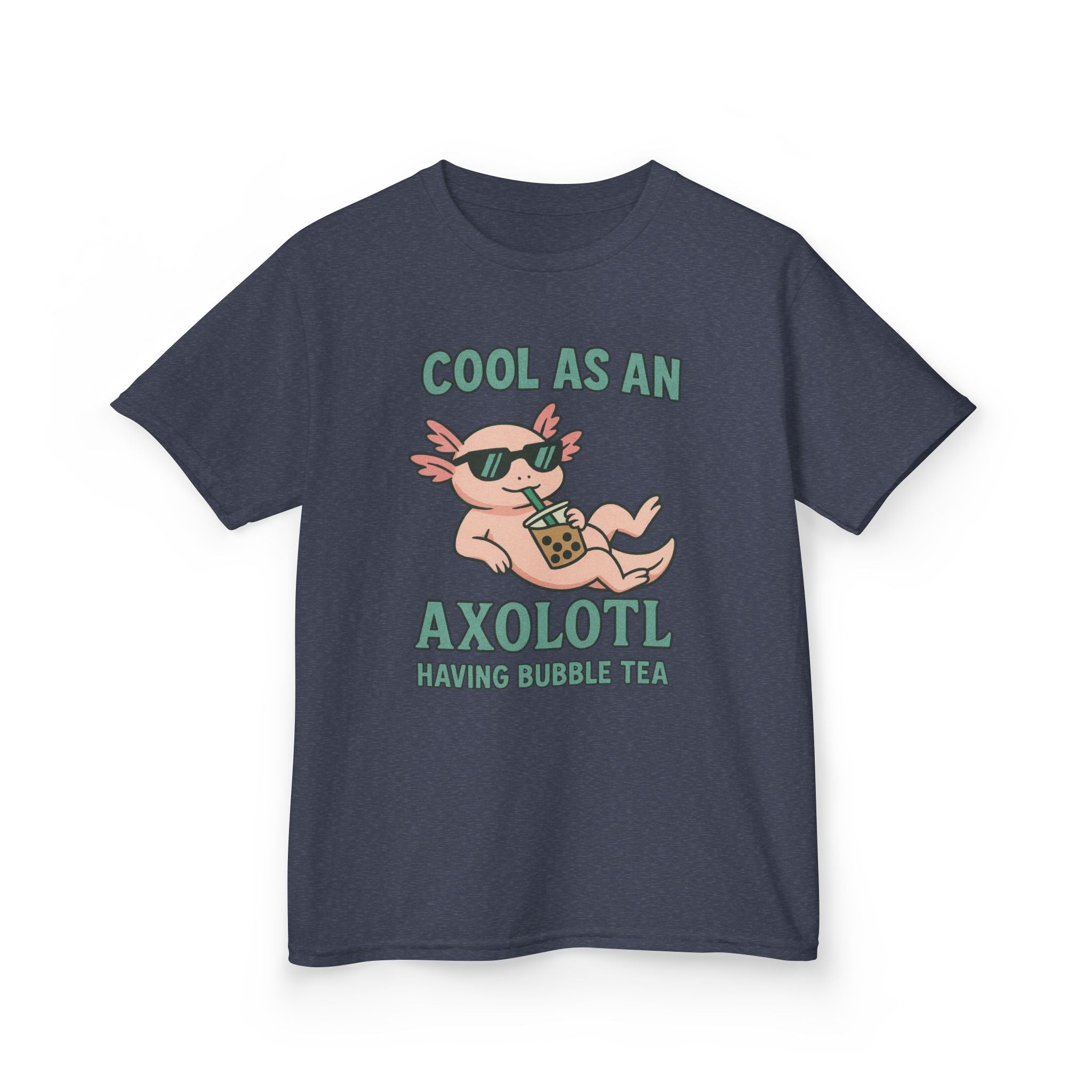 Cool Axolotl and Bubble Tea Kids Tee