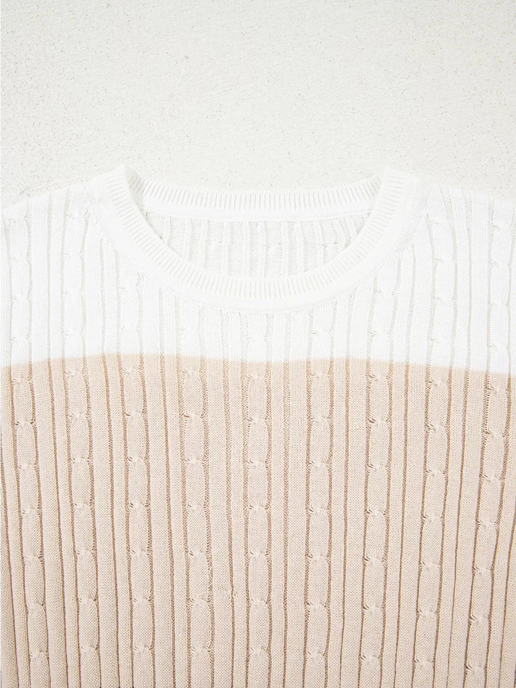 Corrie Cable Knit Round Neck Sweater