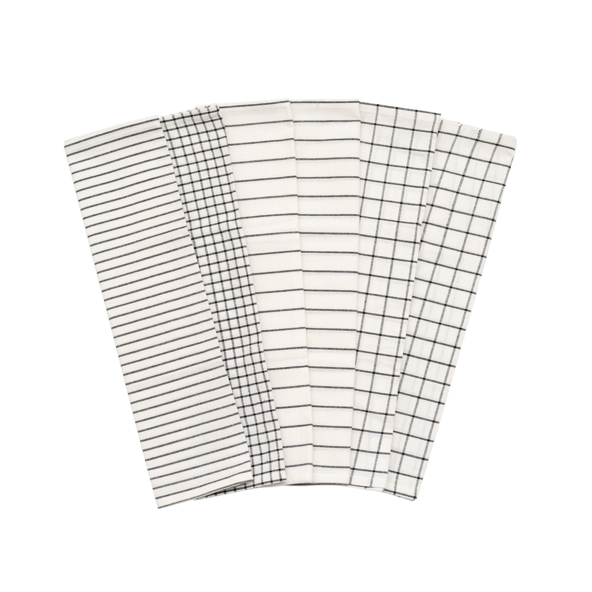 Stripe & Check Kitchen Towel Set - Rustic Avenue