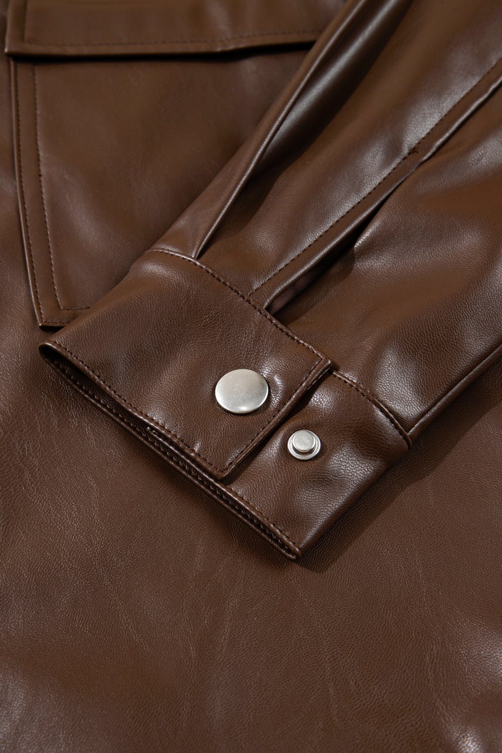 Mila Drawstring Hem Leather Jacket - Rustic Avenue