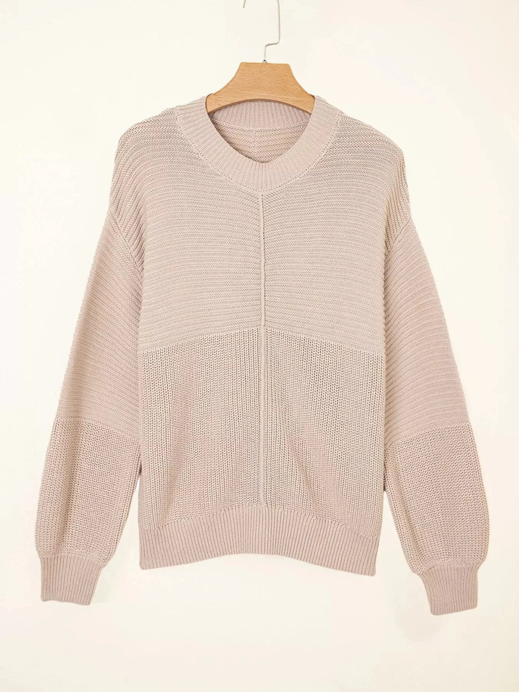 Delaney Texture Knitted Dropped Shoulder Sweater