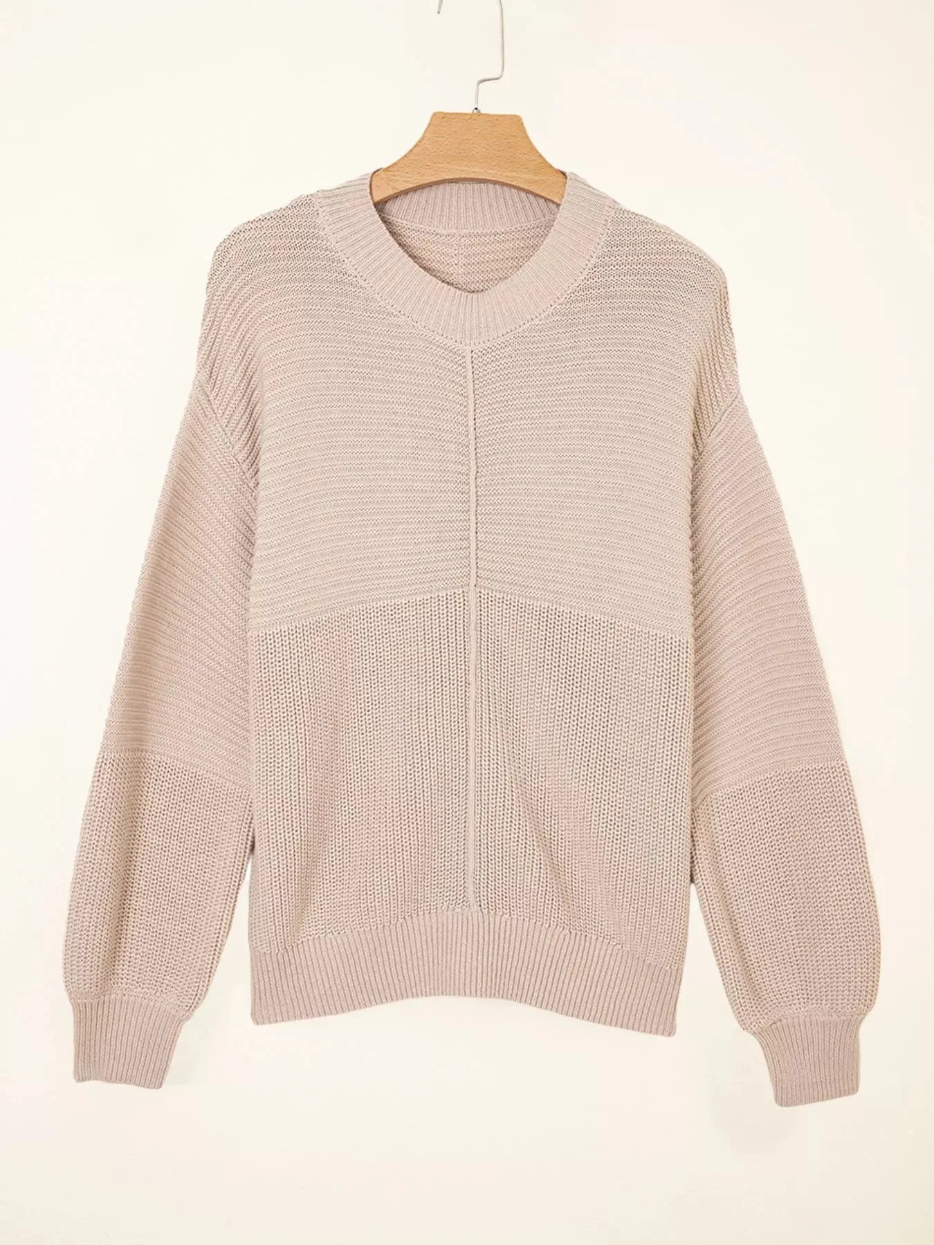 Delaney Texture Knitted Dropped Shoulder Sweater