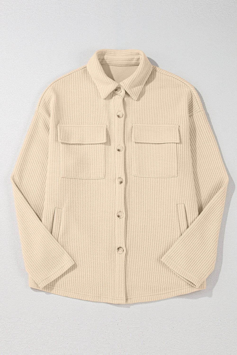 Lilith Corduroy Buttoned Long Sleeve Jacket - Rustic Avenue