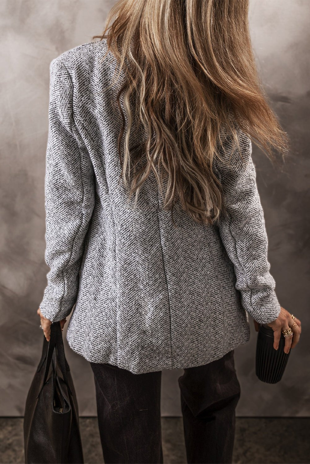 Aitana Lapel Collar Long Jacket with Pocket - Rustic Avenue