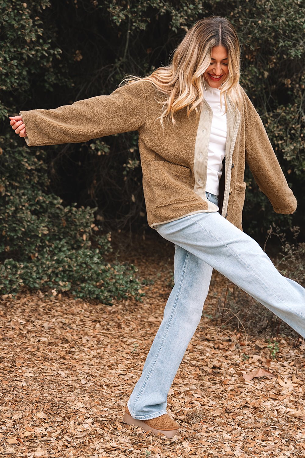 Lilisha Corduroy Edge Patchwork Jacket - Rustic Avenue