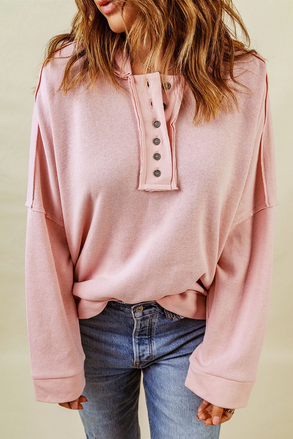 Ellanaya Solid Patchwork Trim Hoodie - Rustic Avenue