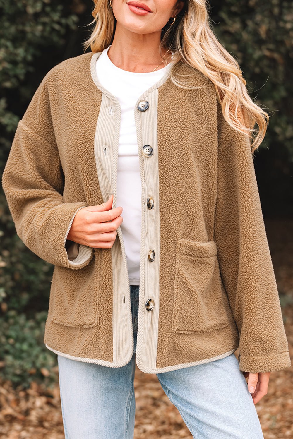 Lilisha Corduroy Edge Patchwork Jacket - Rustic Avenue