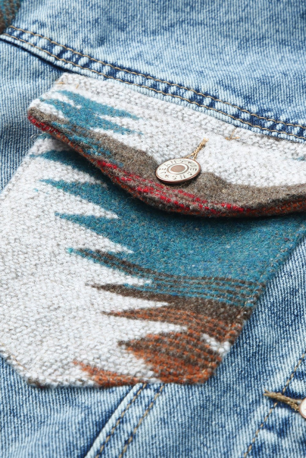 Emily Print Frayed Hem Jacket - Rustic Avenue