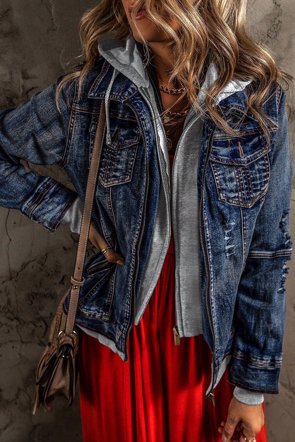 Mia Hooded Zip Up Jacket - Rustic Avenue