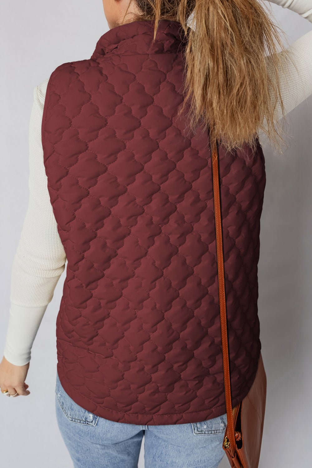 Flower Quilted Winter Vest