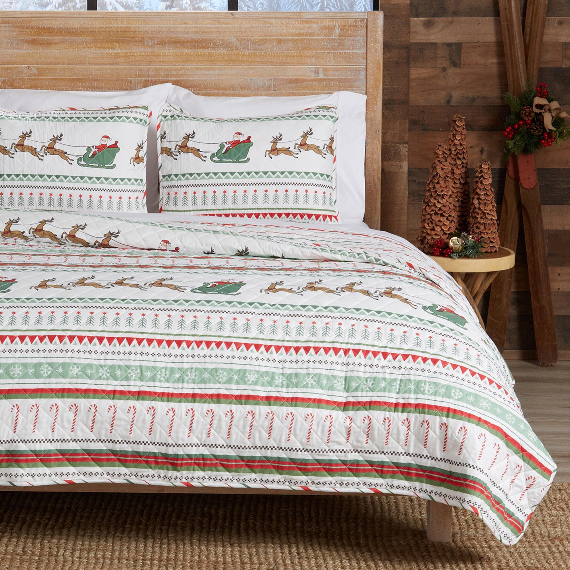 3 - Piece Christmas Quilt - Festive Collection - Rustic Avenue