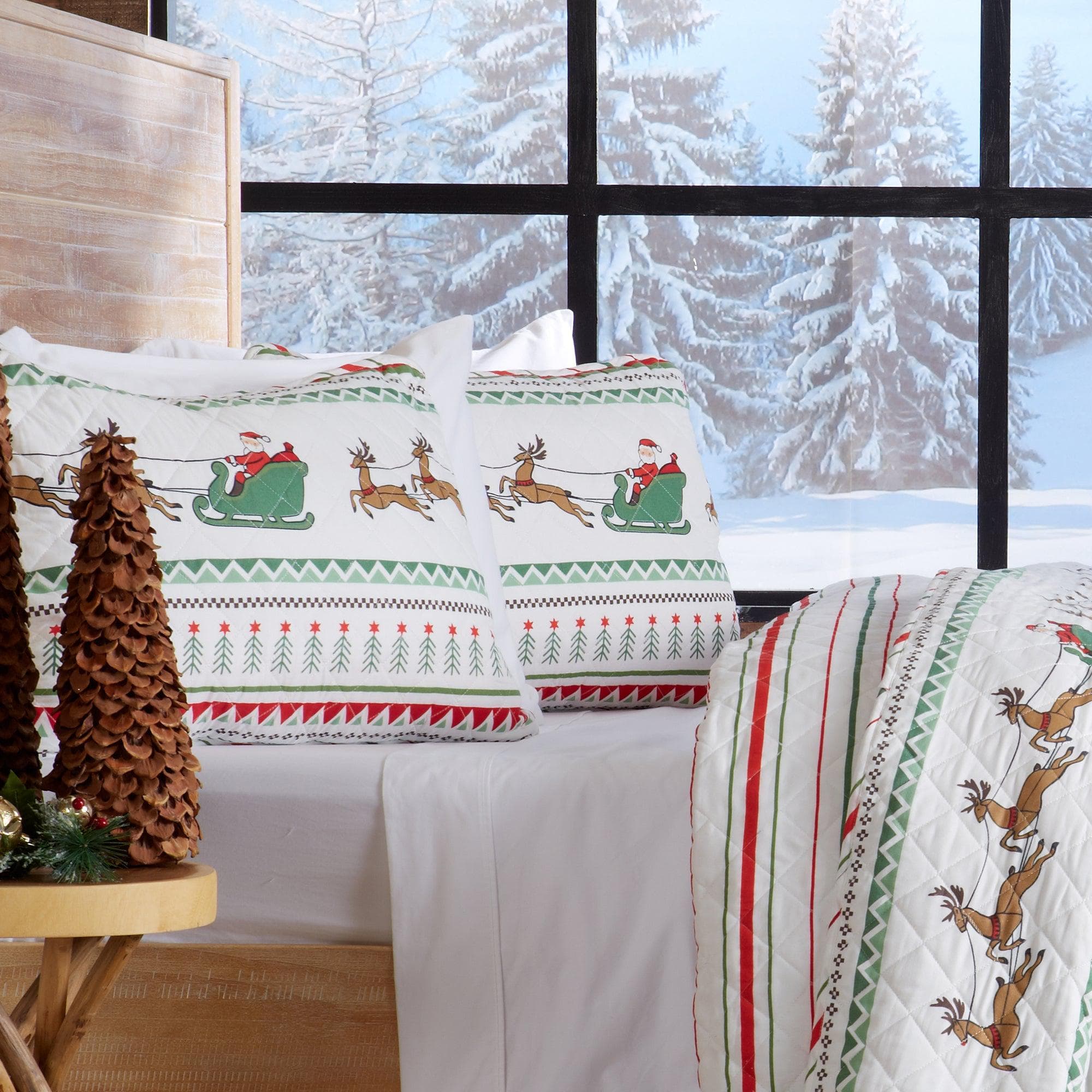 3 - Piece Christmas Quilt - Festive Collection - Rustic Avenue