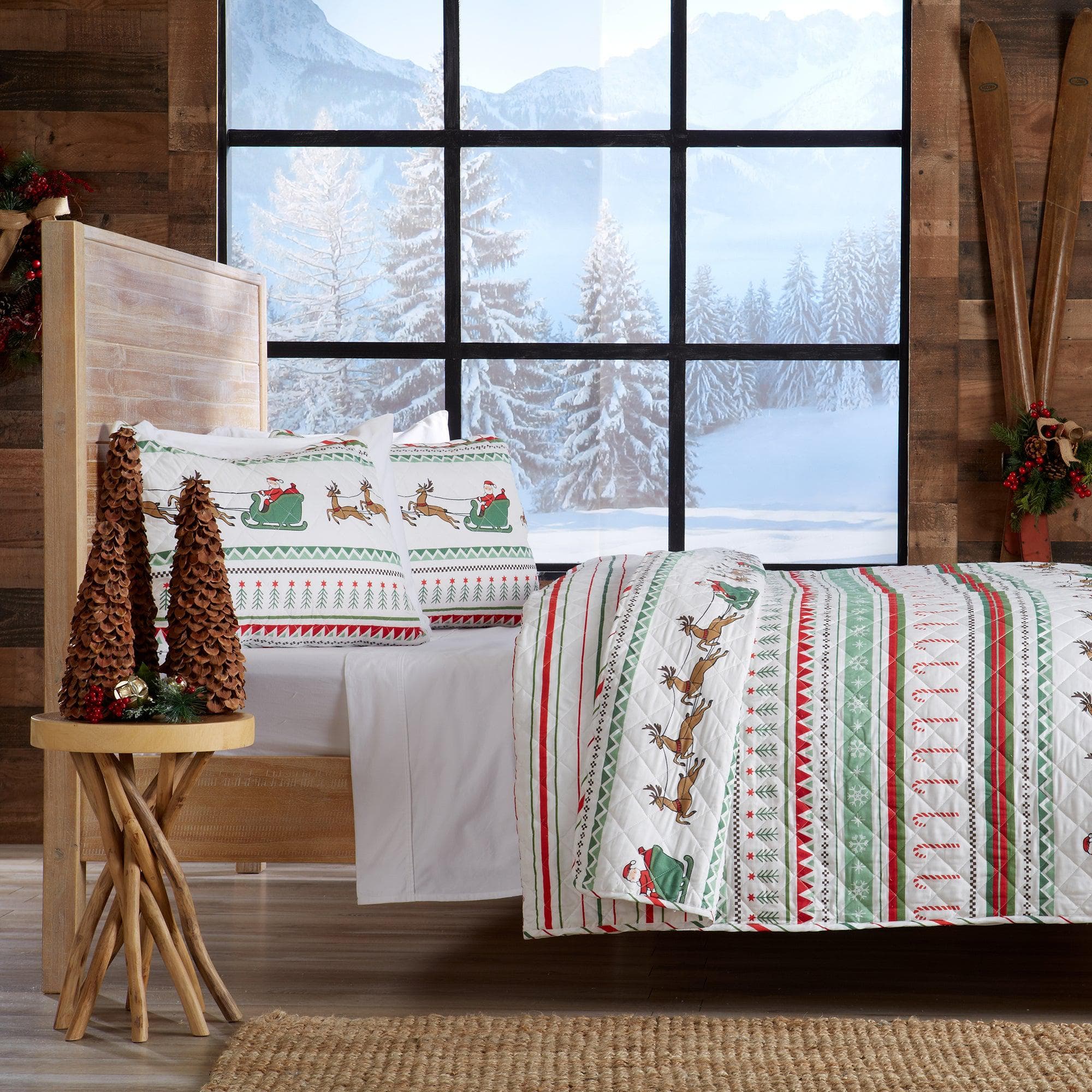 3 - Piece Christmas Quilt - Festive Collection - Rustic Avenue