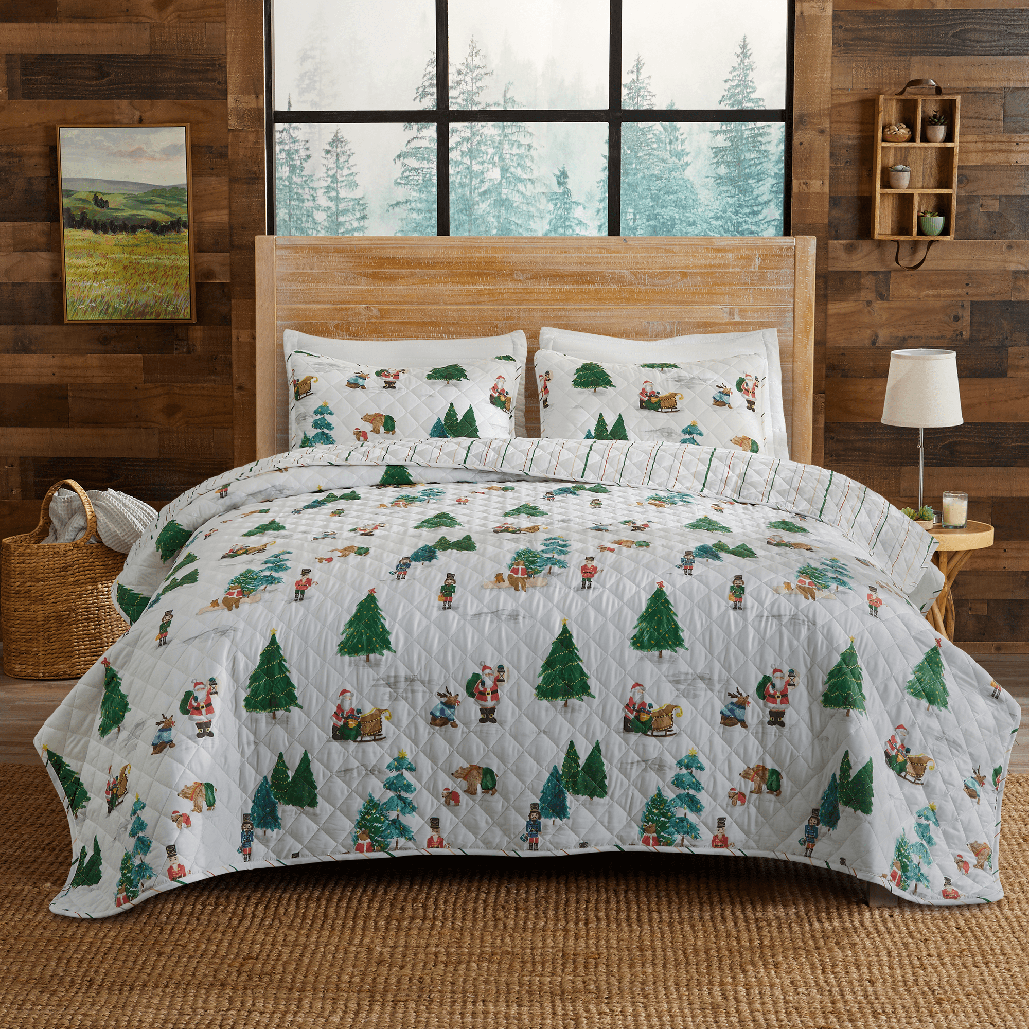 3 Piece Christmas Quilt - Mittens Collection - Rustic Avenue