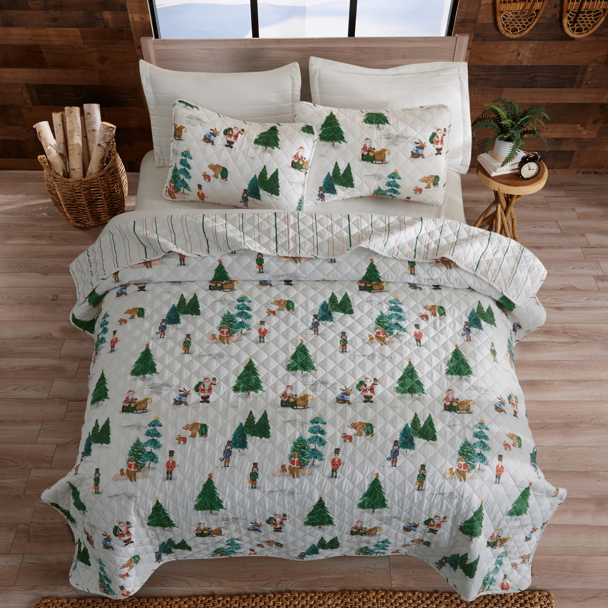 3 Piece Christmas Quilt - Mittens Collection - Rustic Avenue