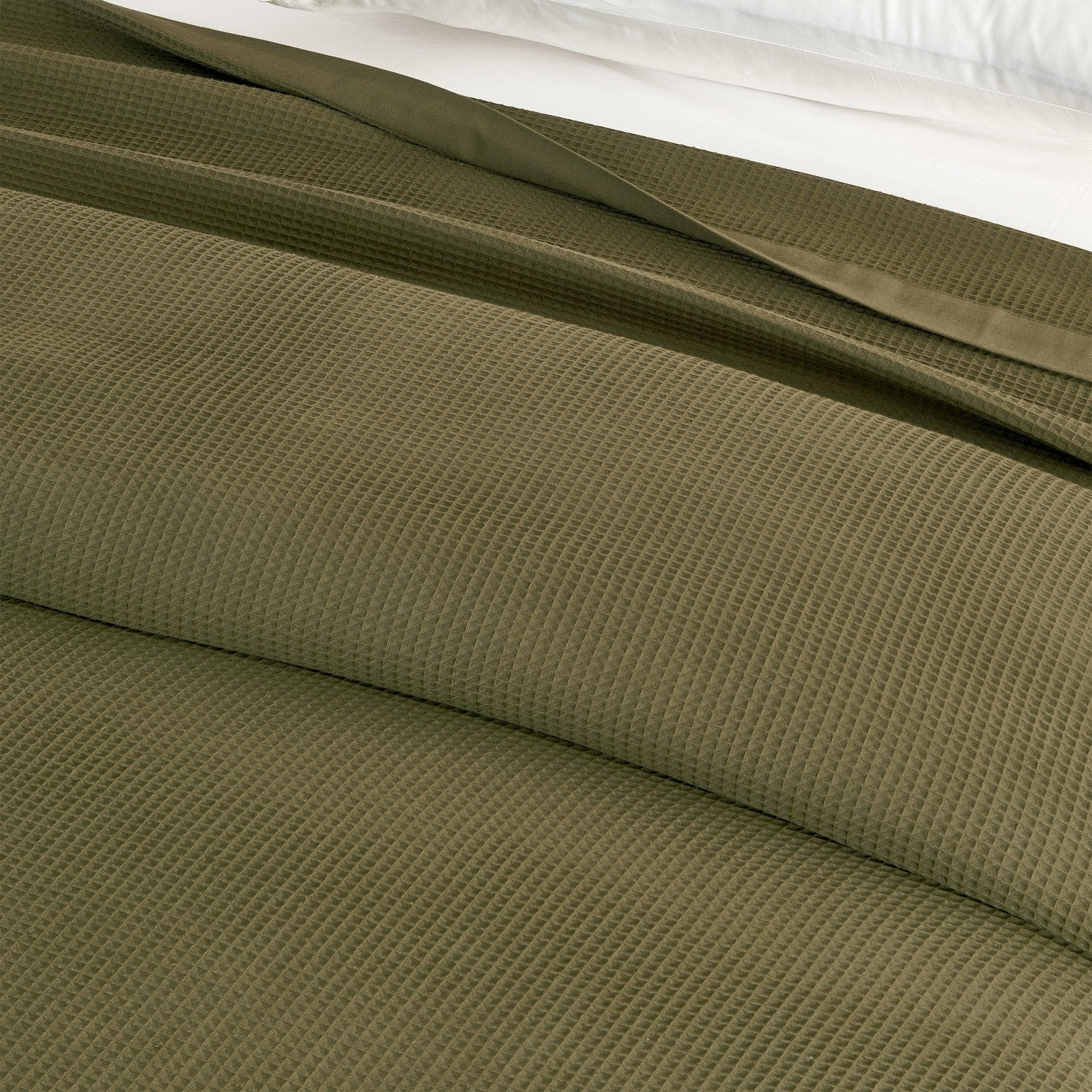 100% Cotton Small Waffle Weave Blanket - Hazel Collection - Rustic Avenue