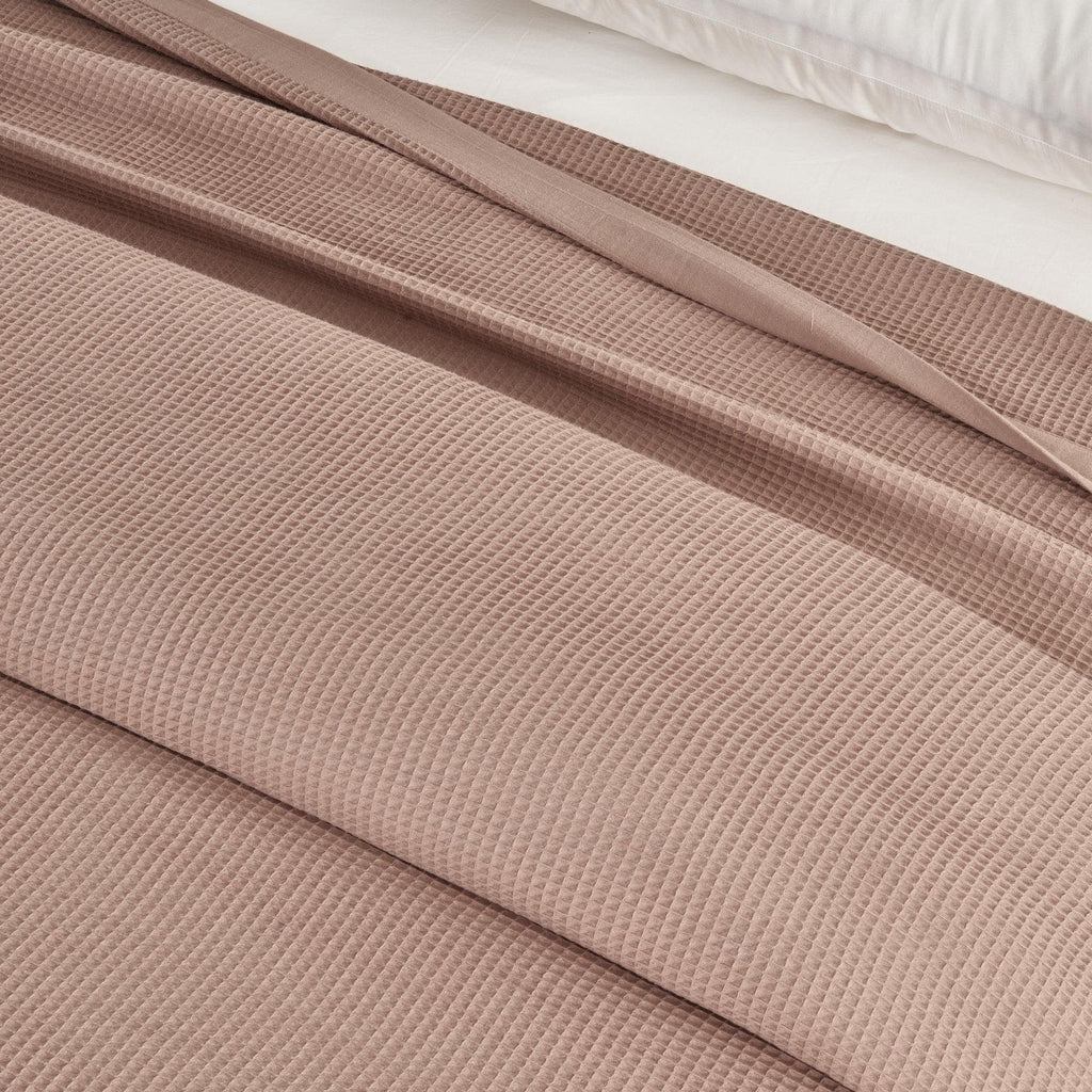 100% Cotton Small Waffle Weave Blanket - Hazel Collection - Rustic Avenue