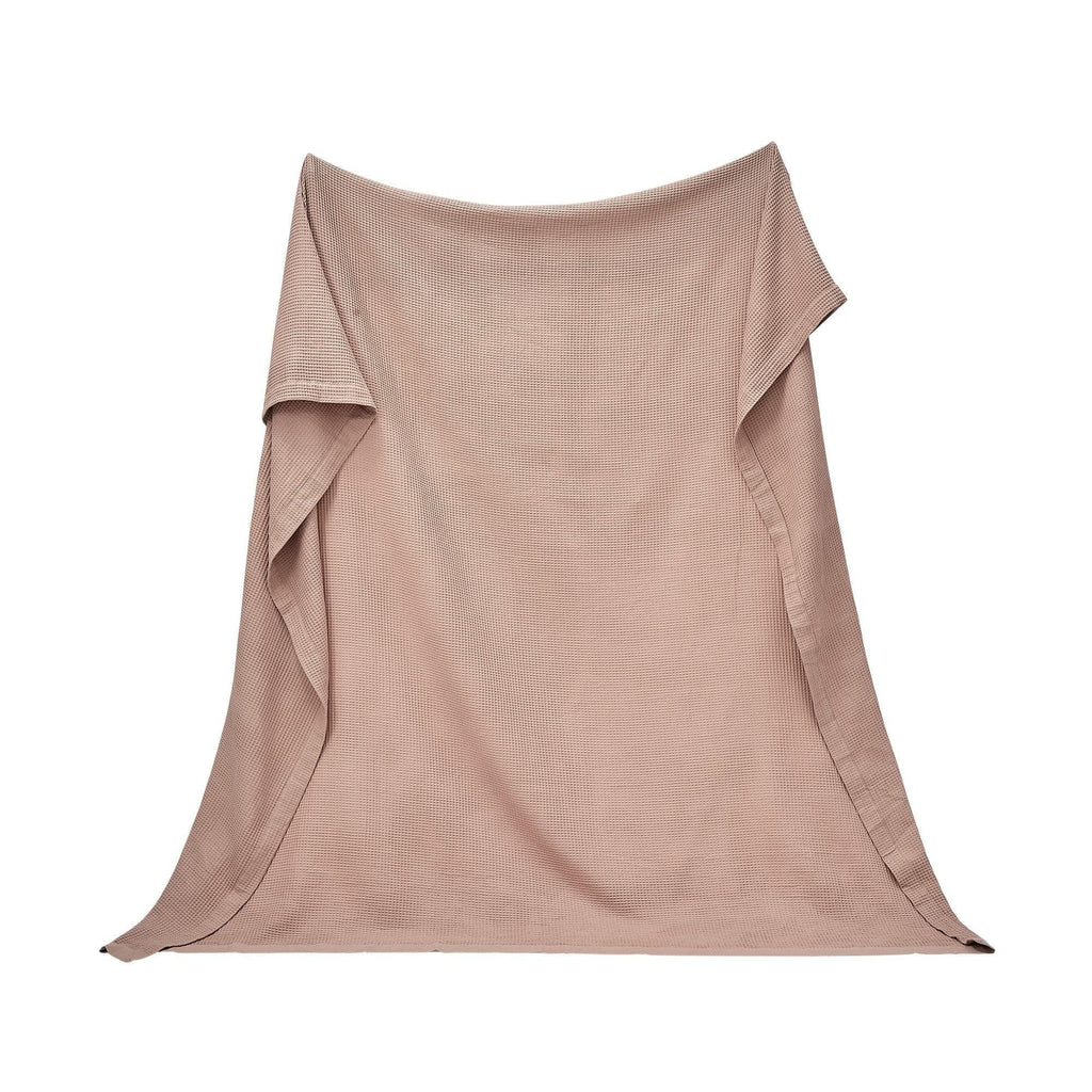 100% Cotton Small Waffle Weave Blanket - Hazel Collection - Rustic Avenue