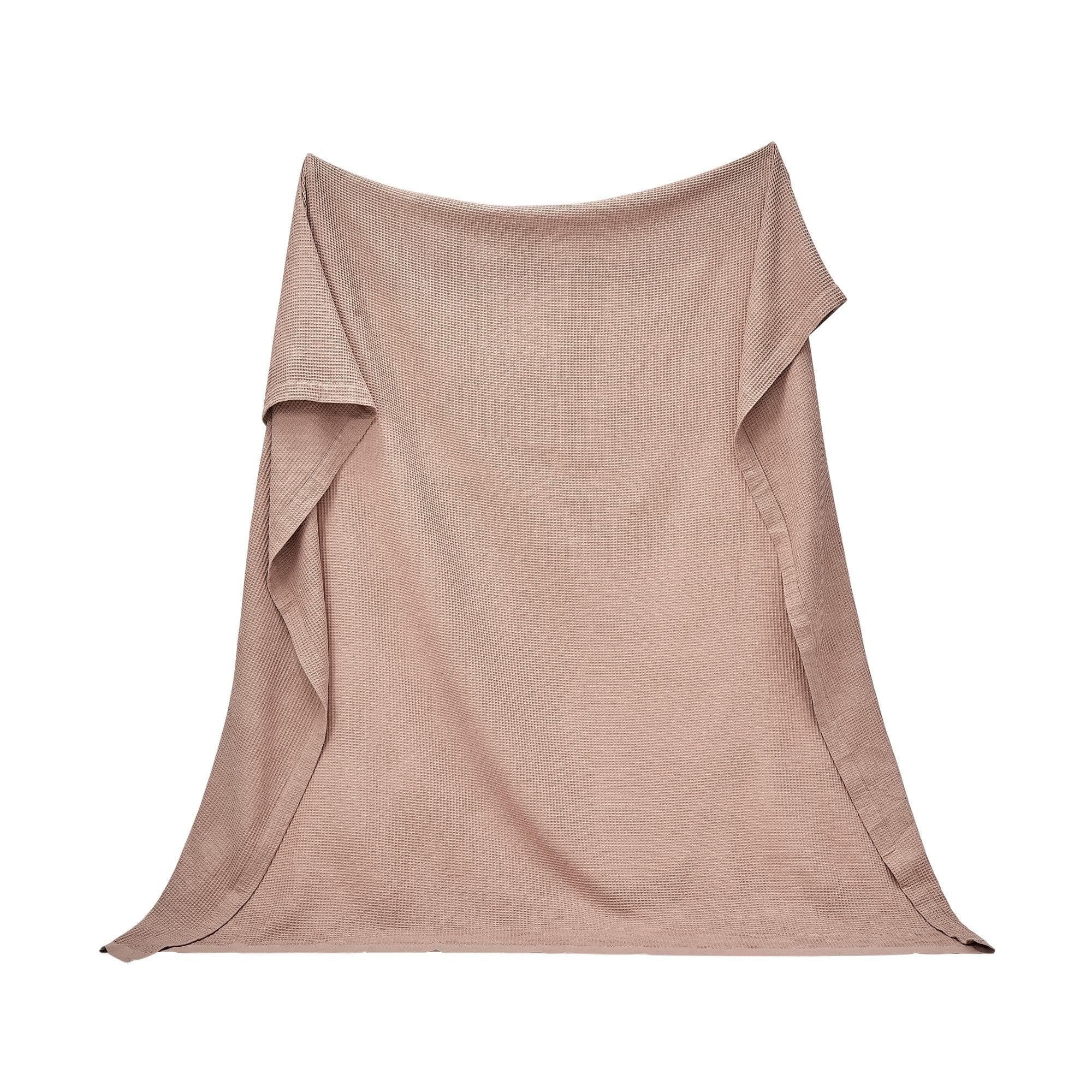 100% Cotton Small Waffle Weave Blanket - Hazel Collection - Rustic Avenue