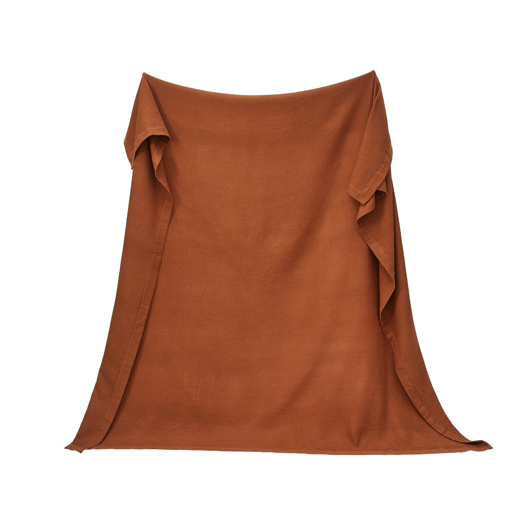 100% Cotton Small Waffle Weave Blanket - Hazel Collection - Rustic Avenue