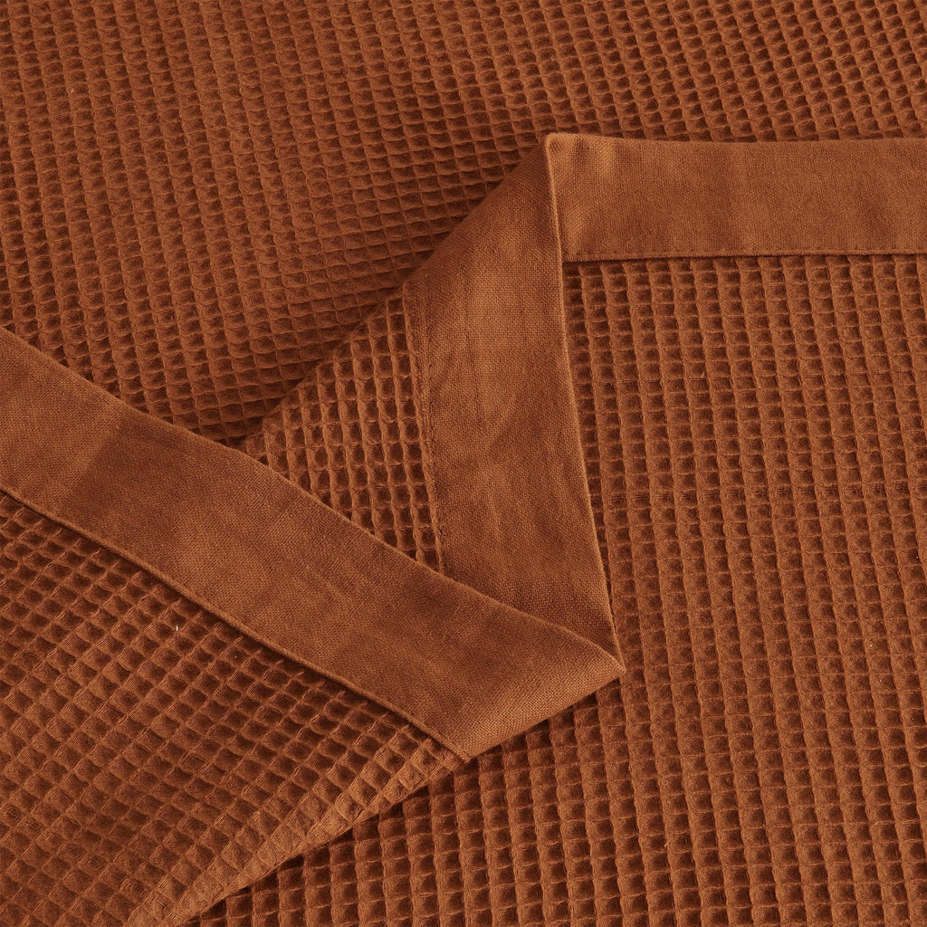 100% Cotton Small Waffle Weave Blanket - Hazel Collection - Rustic Avenue
