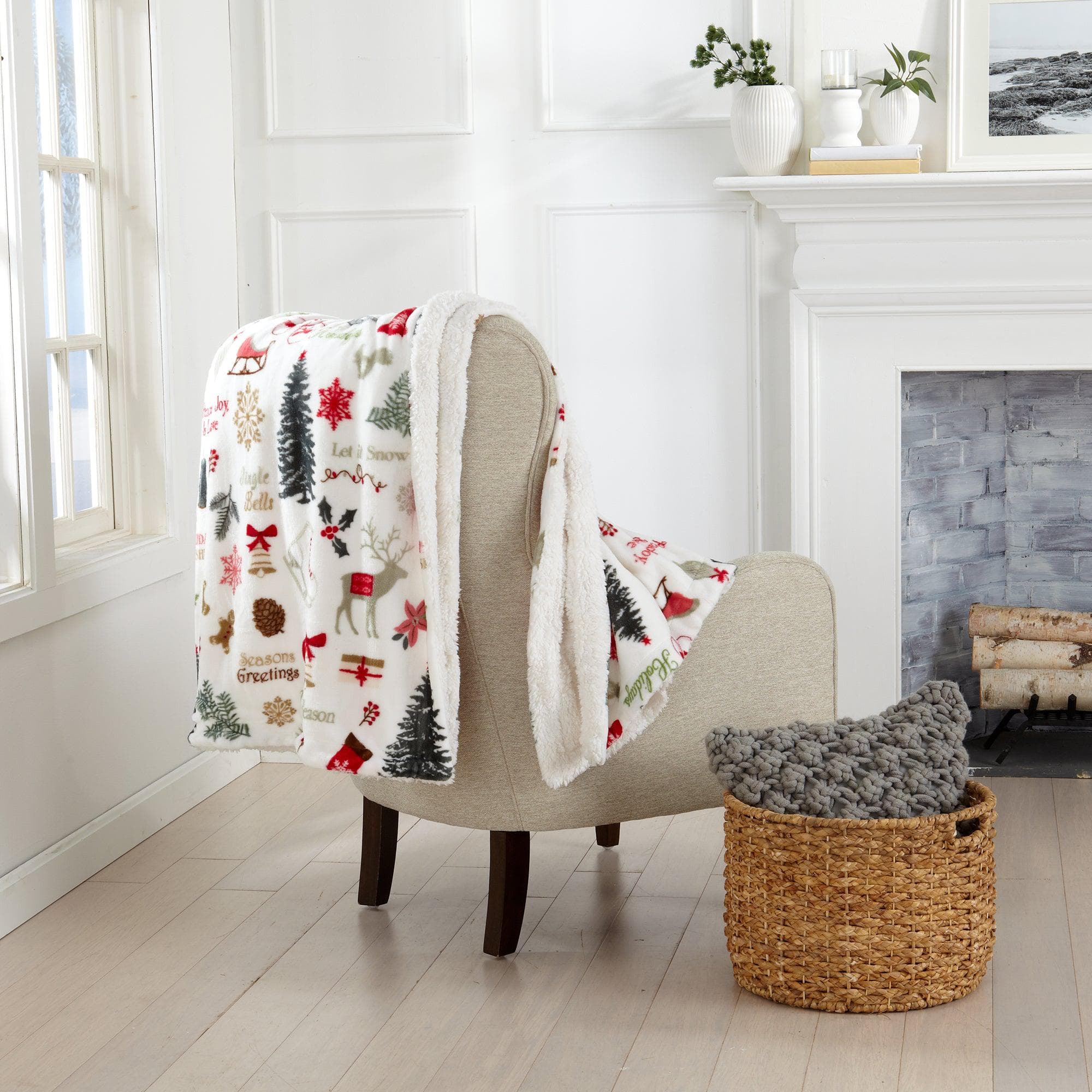 Sherpa Throw Blanket - Eve Collection - Rustic Avenue