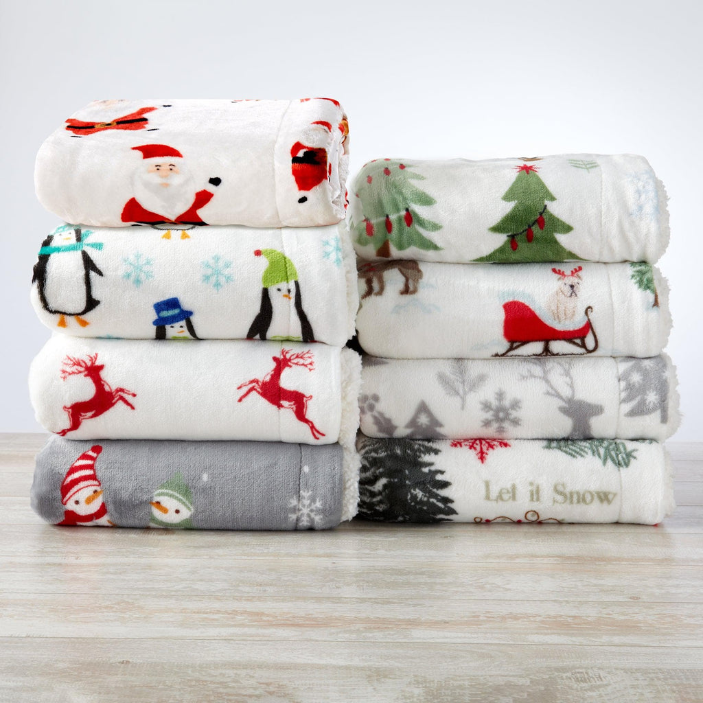 Sherpa Throw Blanket - Eve Collection - Rustic Avenue