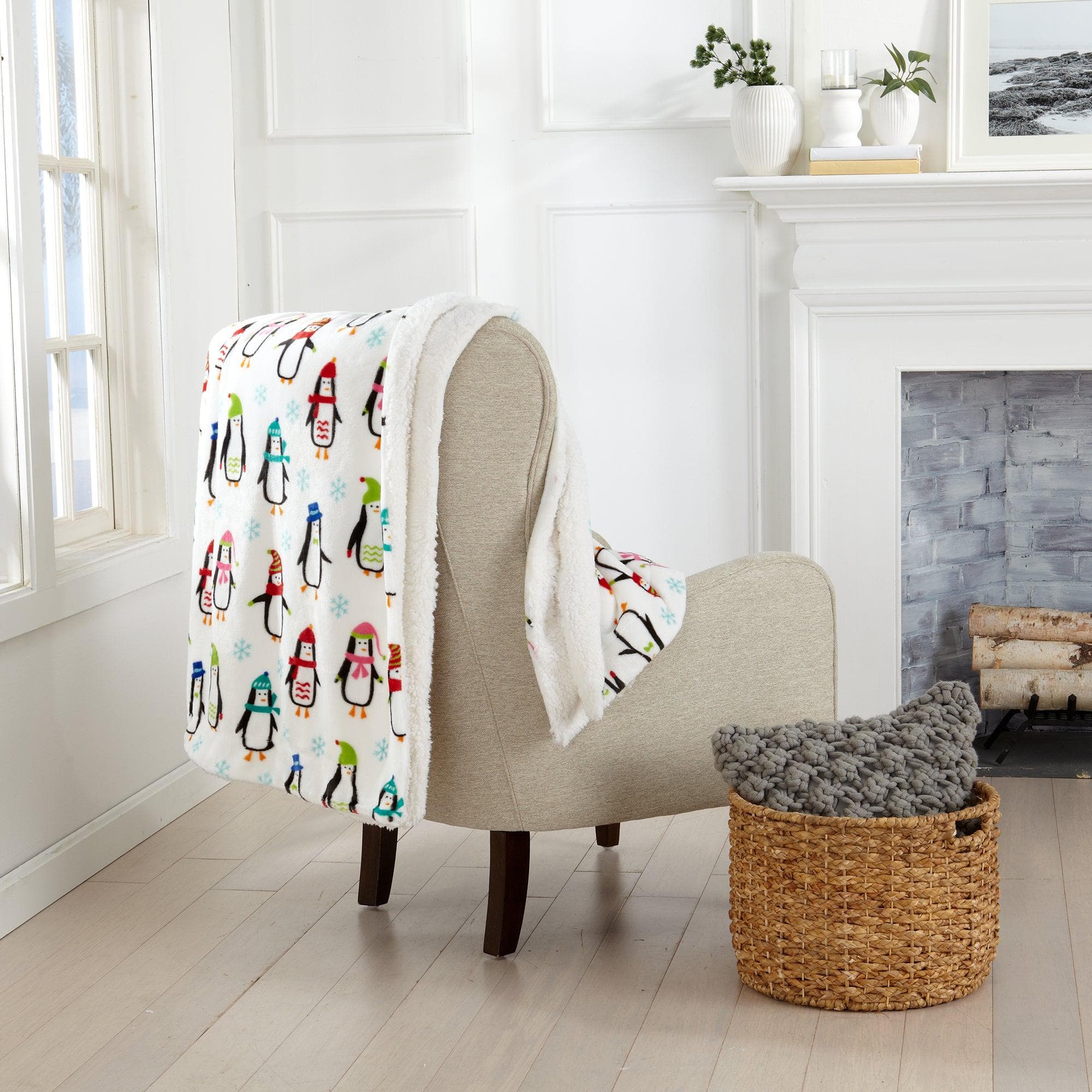 Sherpa Throw Blanket - Eve Collection - Rustic Avenue