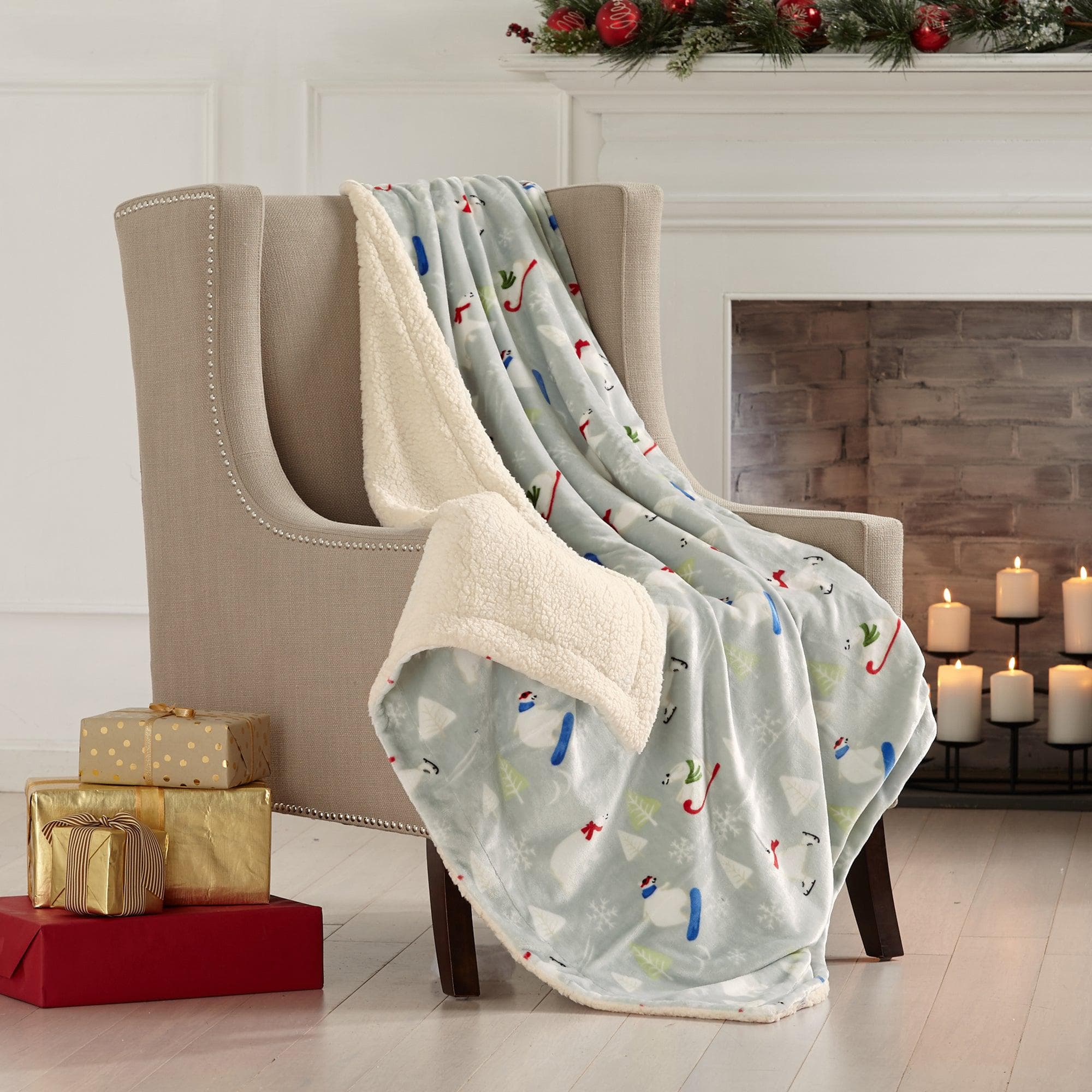 Sherpa Throw Blanket - Eve Collection - Rustic Avenue