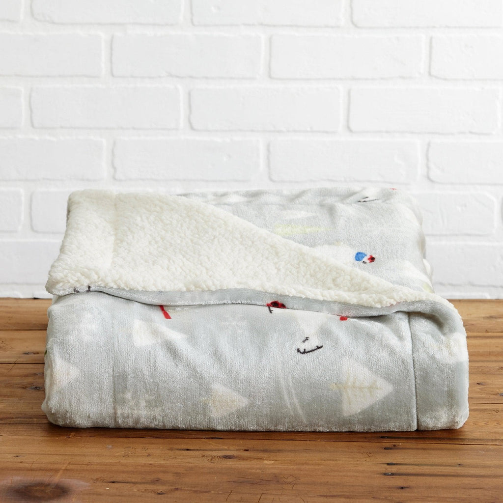 Sherpa Throw Blanket - Eve Collection - Rustic Avenue