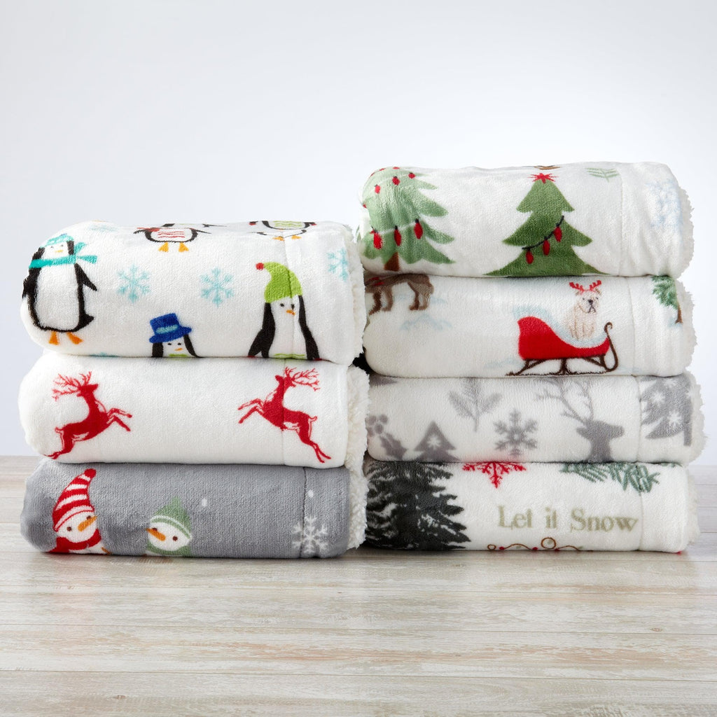 Sherpa Throw Blanket - Eve Collection - Rustic Avenue