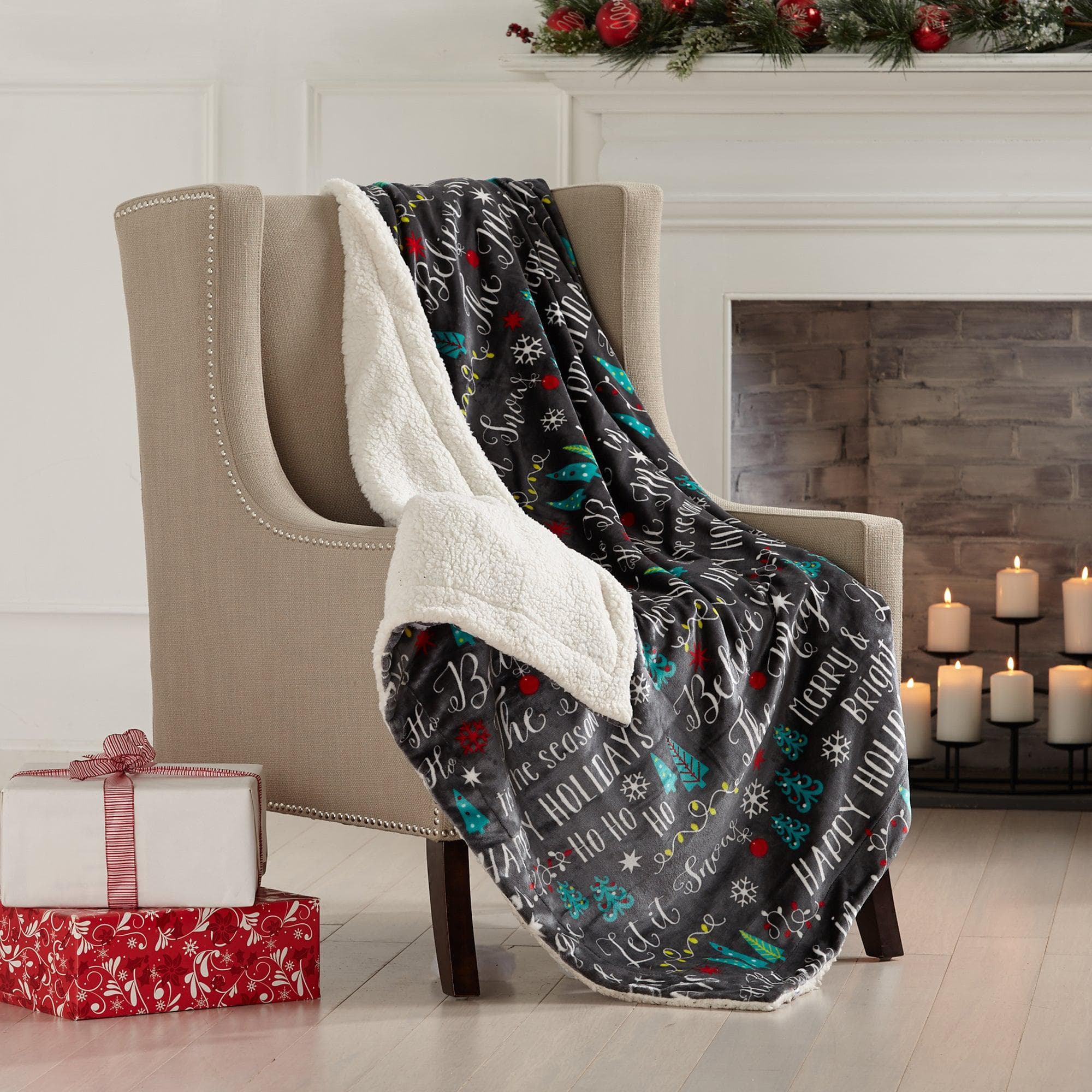 Sherpa Throw Blanket - Eve Collection - Rustic Avenue