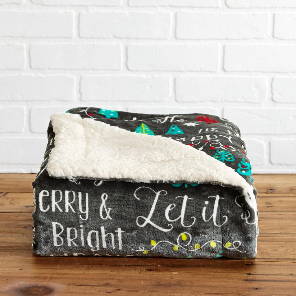 Sherpa Throw Blanket - Eve Collection - Rustic Avenue
