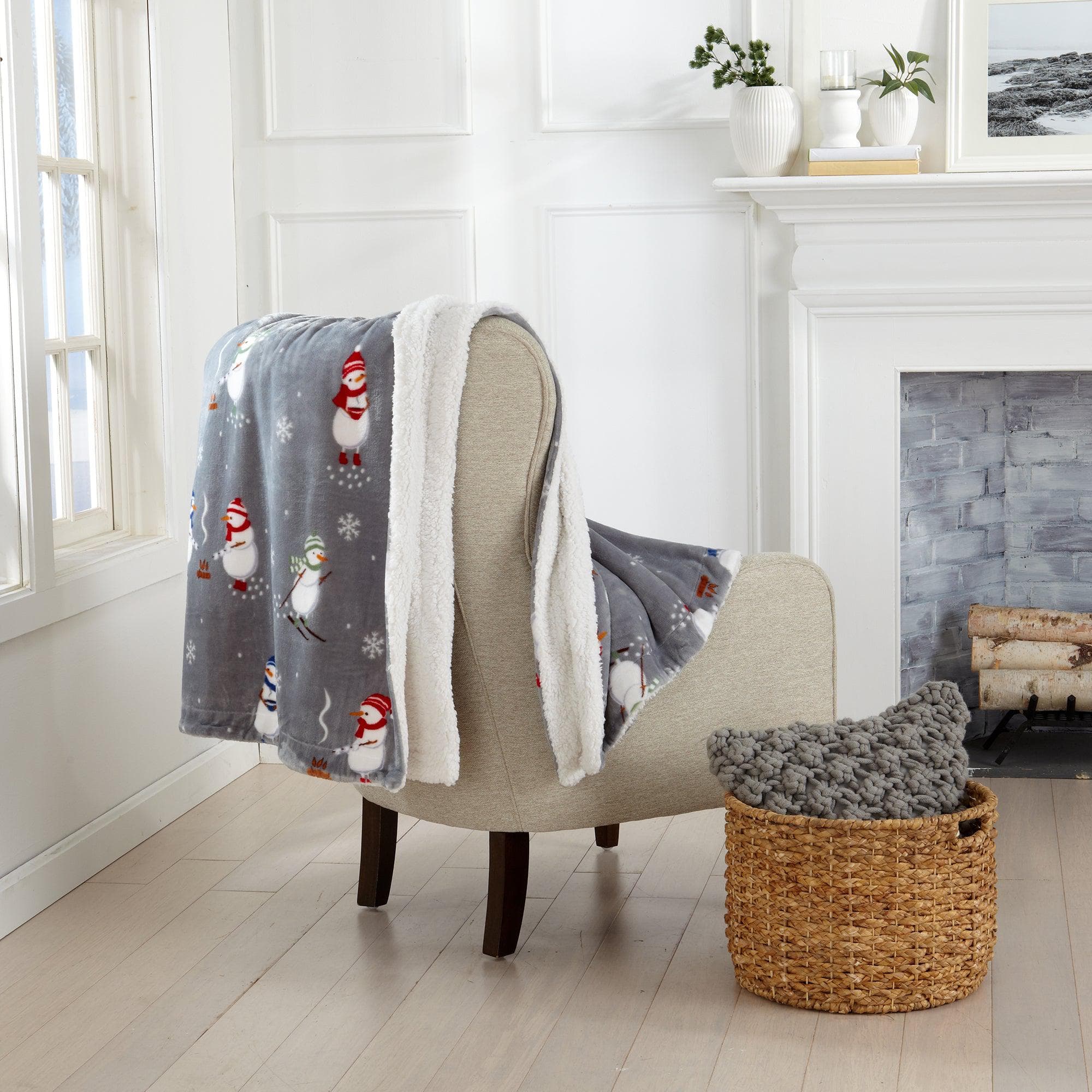 Sherpa Throw Blanket - Eve Collection - Rustic Avenue