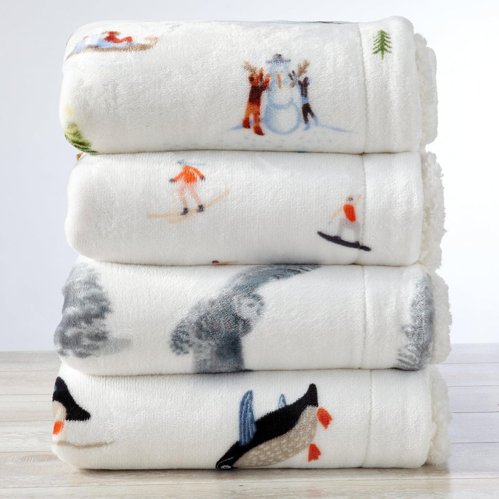 Sherpa Throw Blanket - Hudson Collection - Rustic Avenue