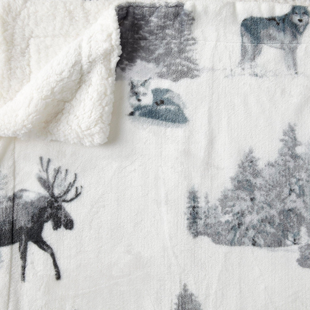 Sherpa Throw Blanket - Hudson Collection - Rustic Avenue