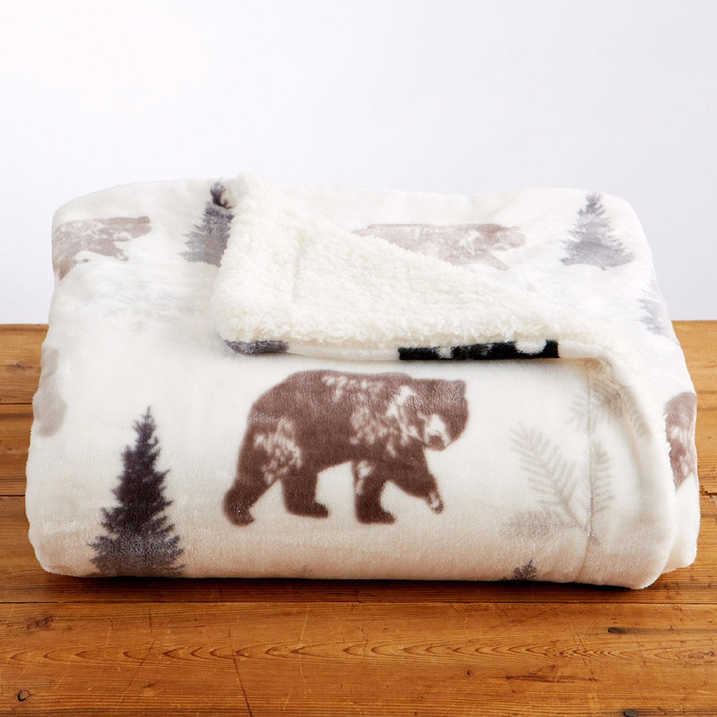 Sherpa Throw Blanket - Hudson Collection - Rustic Avenue