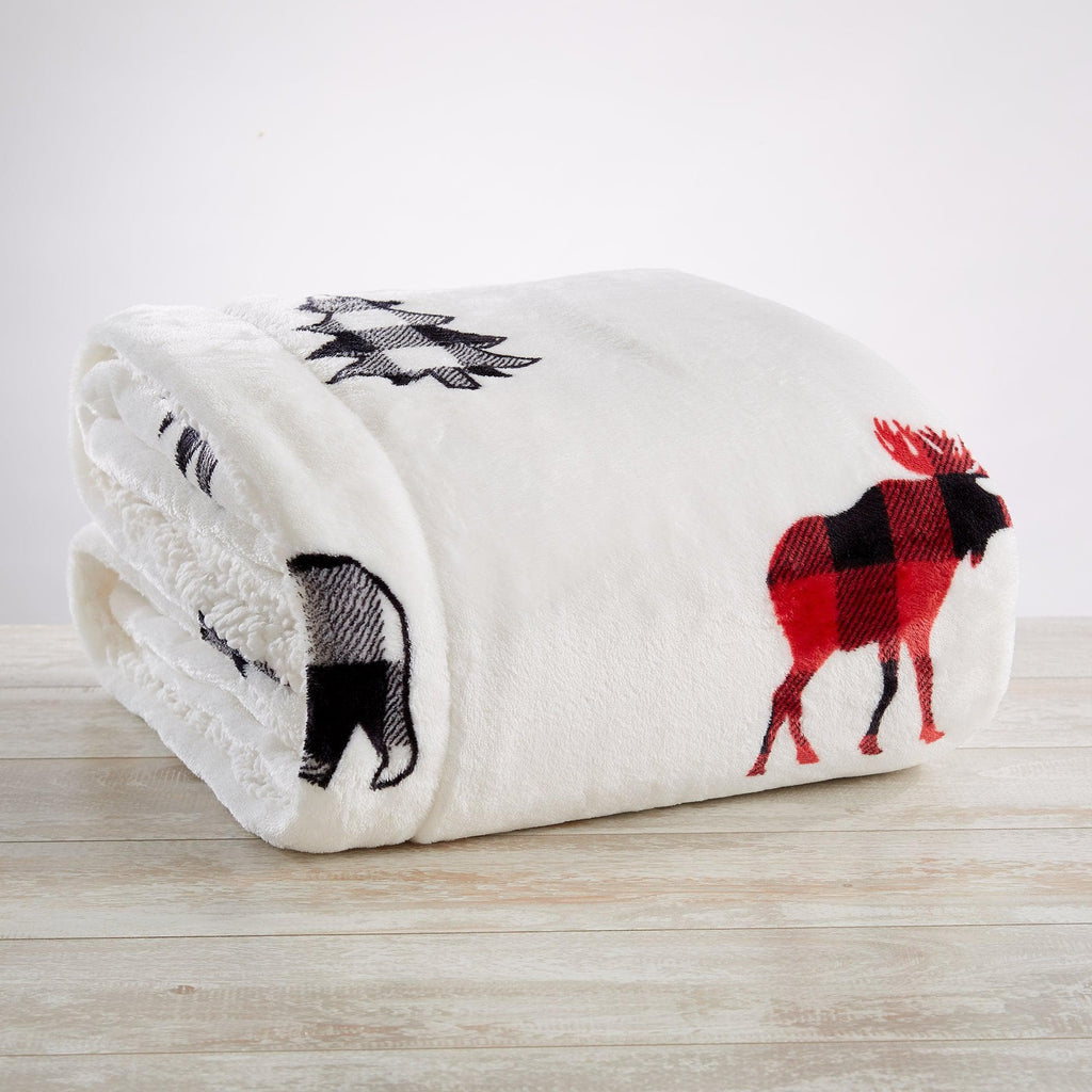 Sherpa Throw Blanket - Hudson Collection - Rustic Avenue