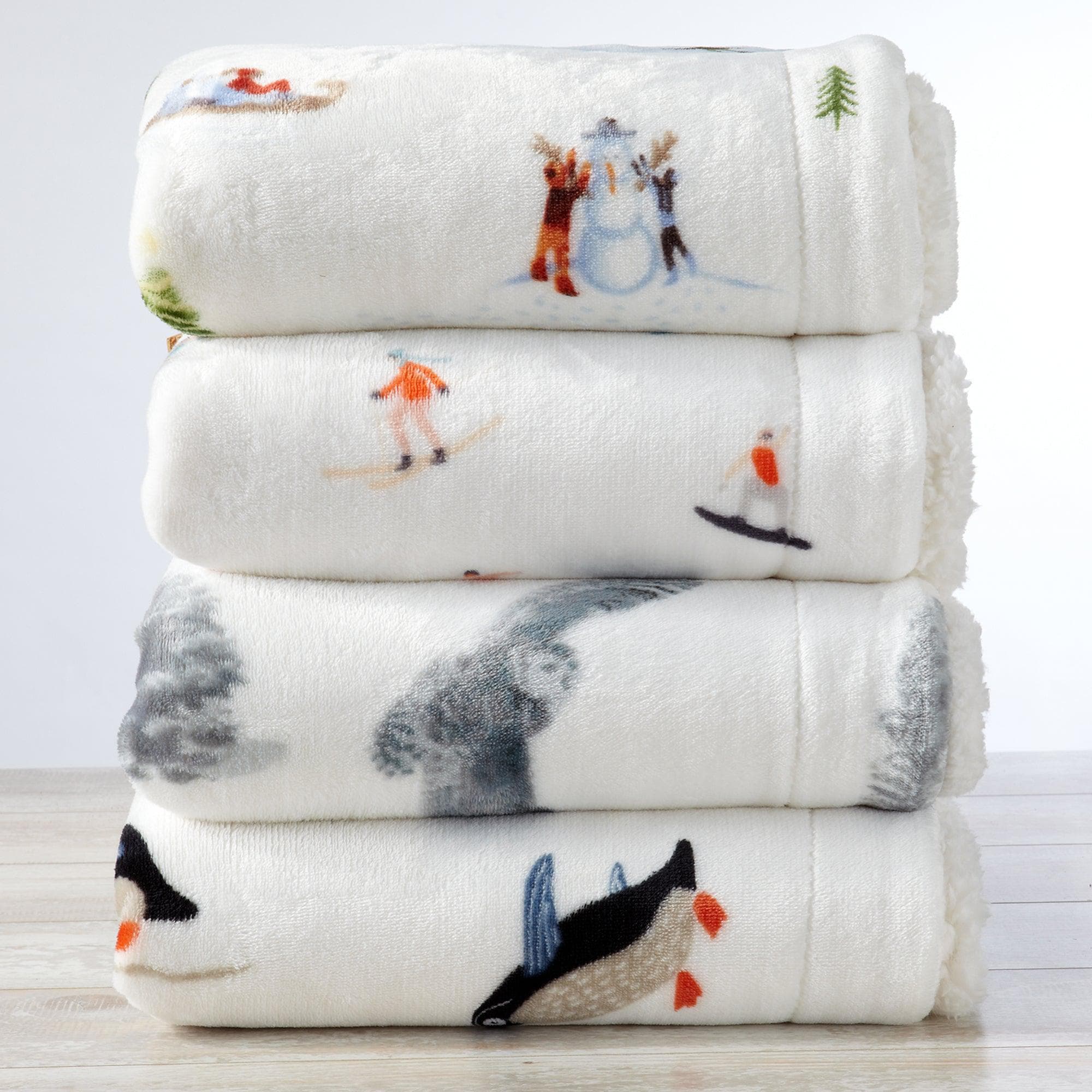 Sherpa Throw Blanket - Hudson Collection - Rustic Avenue