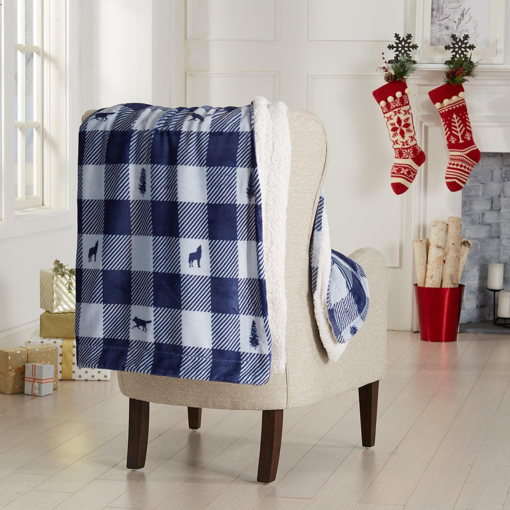 Sherpa Throw Blanket - Hudson Collection - Rustic Avenue