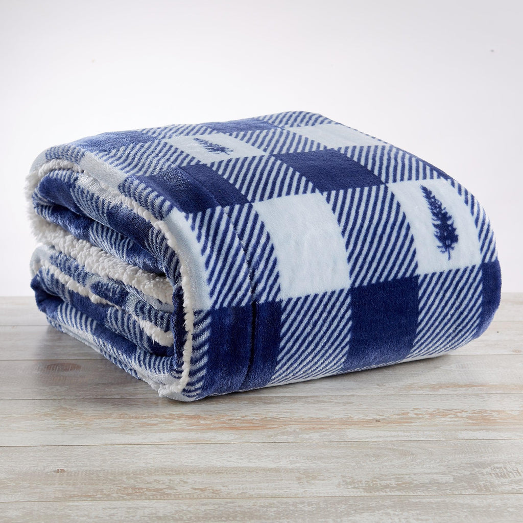 Sherpa Throw Blanket - Hudson Collection - Rustic Avenue