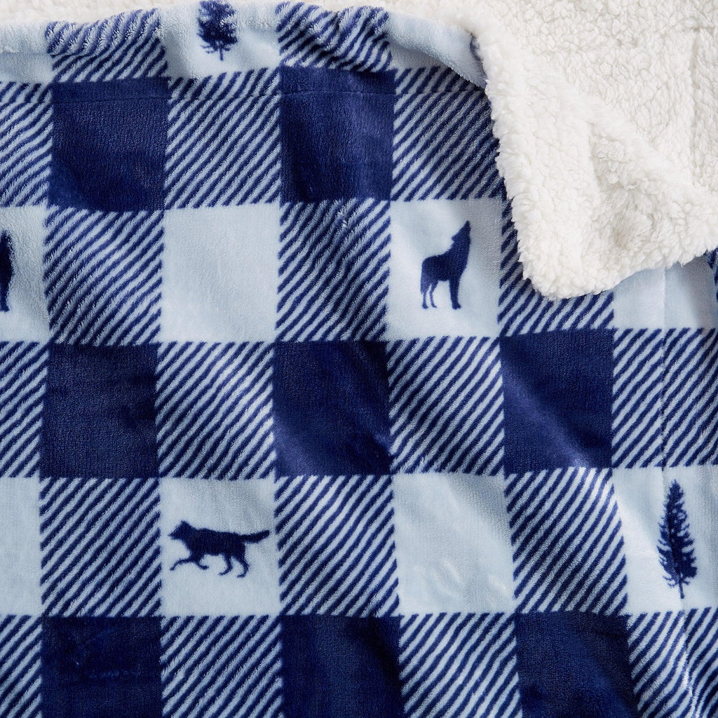 Sherpa Throw Blanket - Hudson Collection - Rustic Avenue