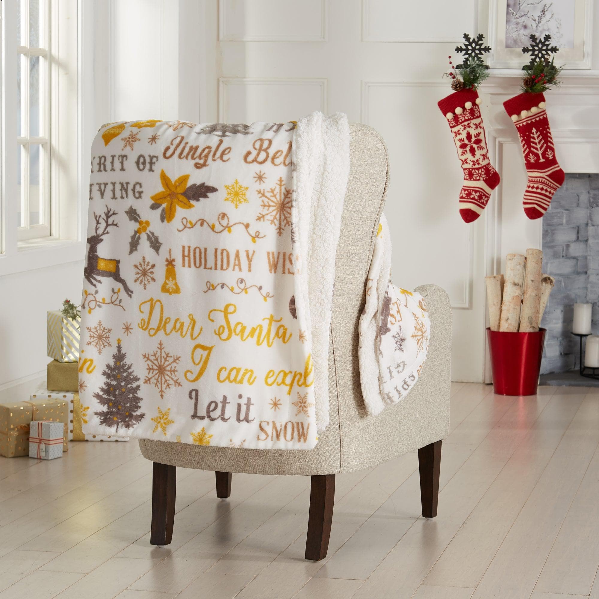 Holiday Sherpa Throw - Esmay Collection - Rustic Avenue