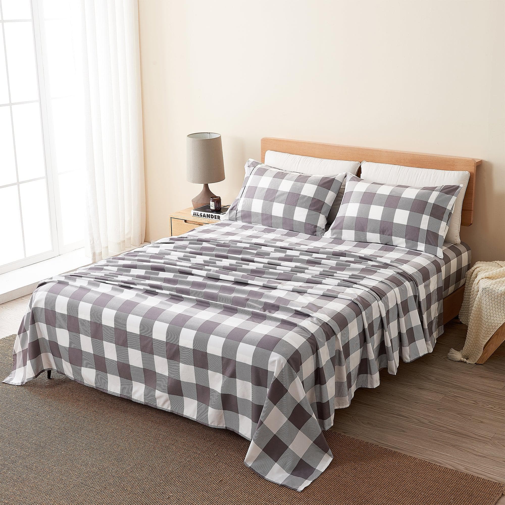 4 Piece Microfiber Sheet Set - Baylor Collection - Rustic Avenue