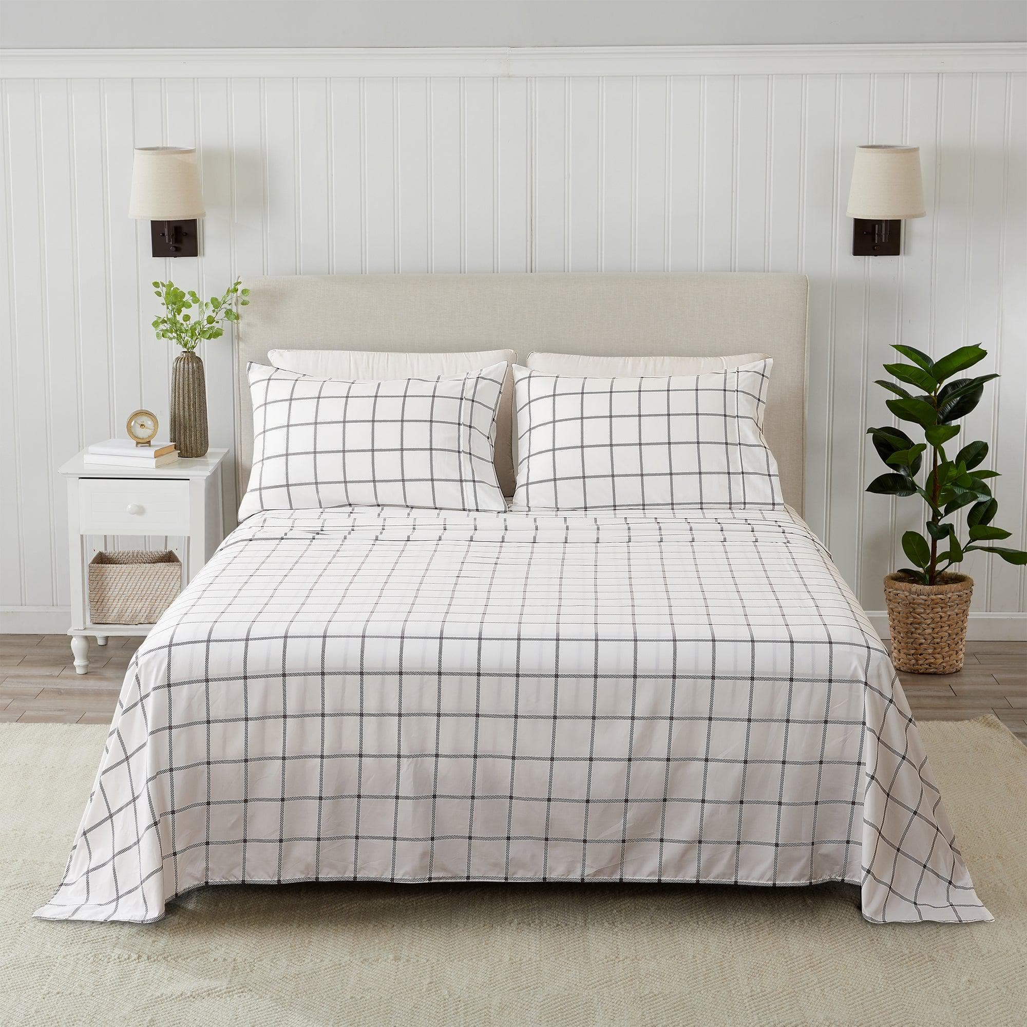 4 Piece Microfiber Sheet Set - Baylor Collection - Rustic Avenue