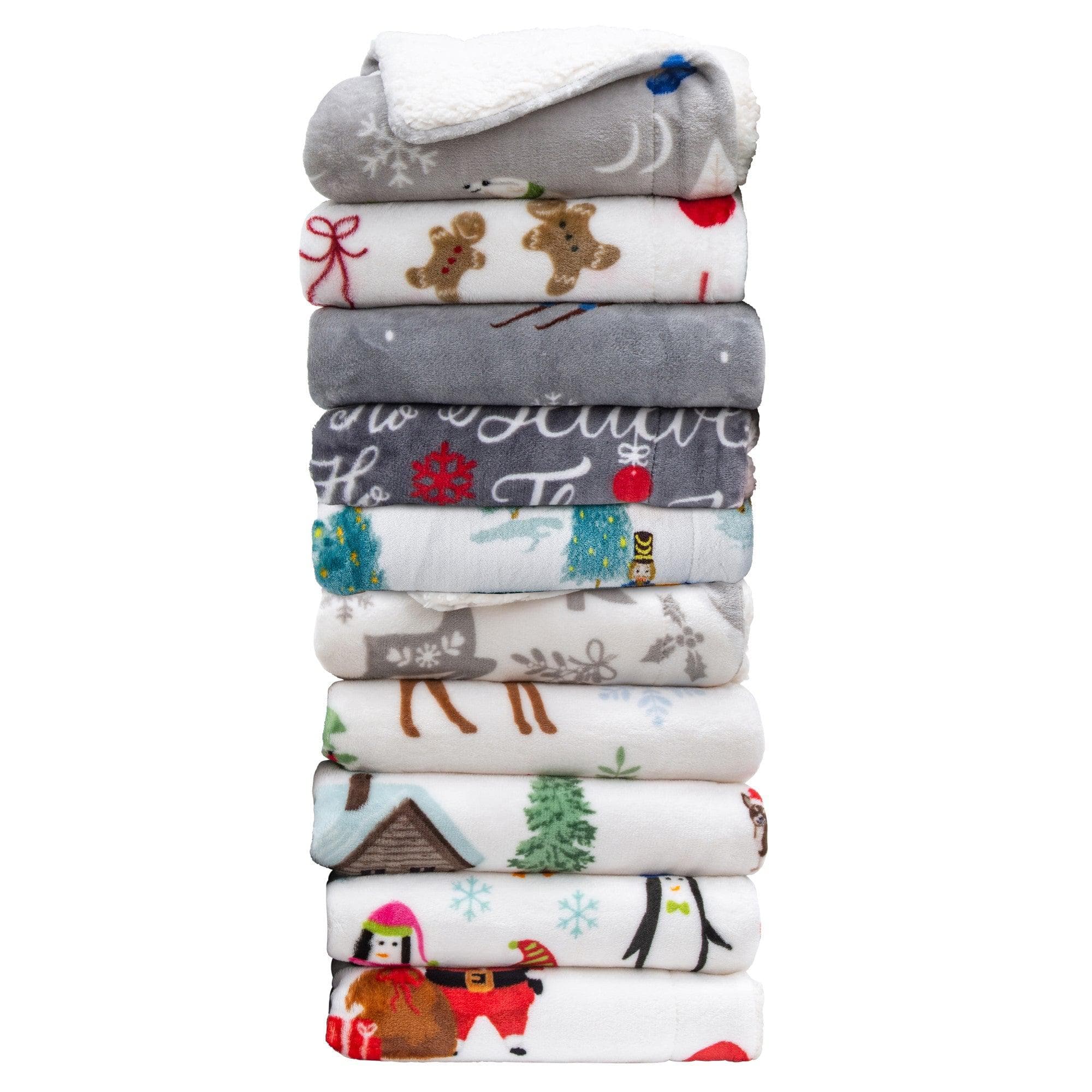 Sherpa Throw Blanket - Eve Collection - Rustic Avenue