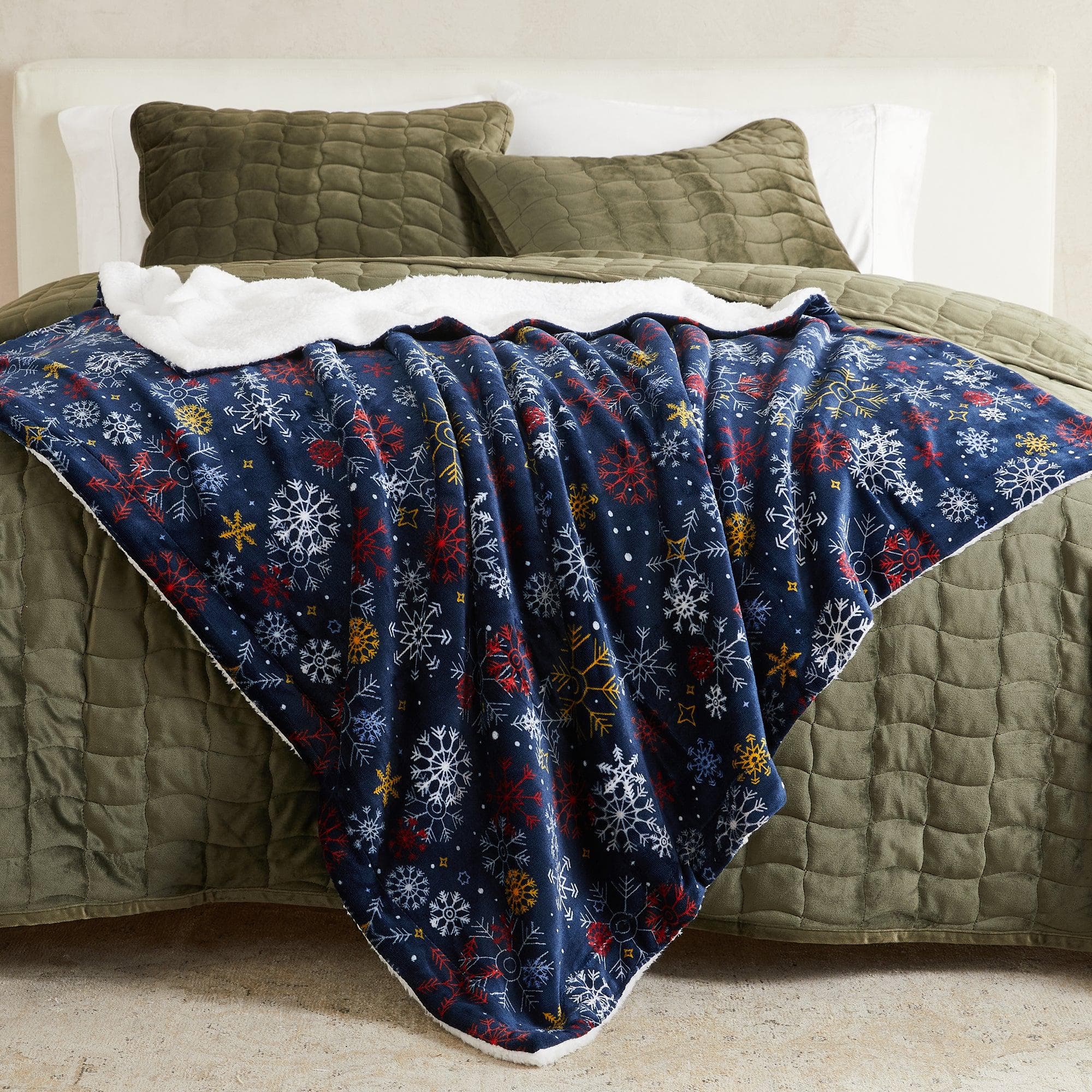 Sherpa Throw Blanket - Eve Collection - Rustic Avenue
